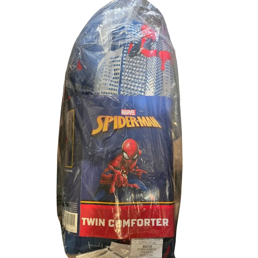 Marvel Spider-Man Twin Comforter Super Soft Blue Red Kids Bedding 64x86